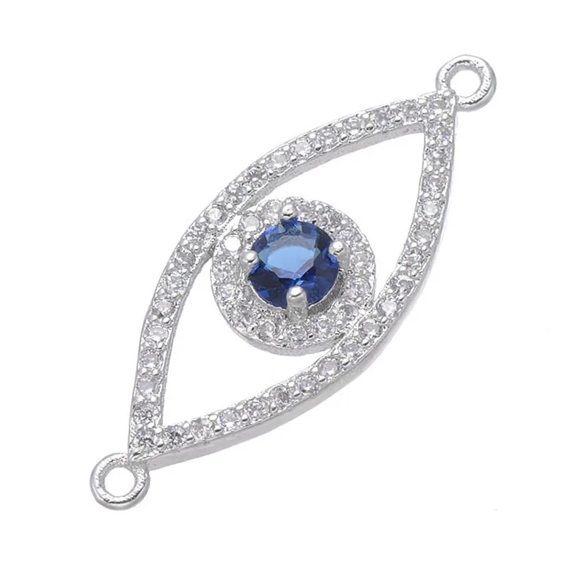 

Supplies For Jewelry 5pcs Zircon Crystal Evil Eye Charms For Bracelet Diy Copper Micro Pave CZ Charms Connectors Bijoux Bedel
