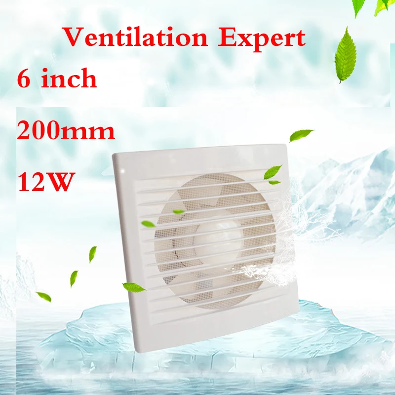 Bathroom Kitchen Wall Window Glass Small Fan 6 Inch 150mm