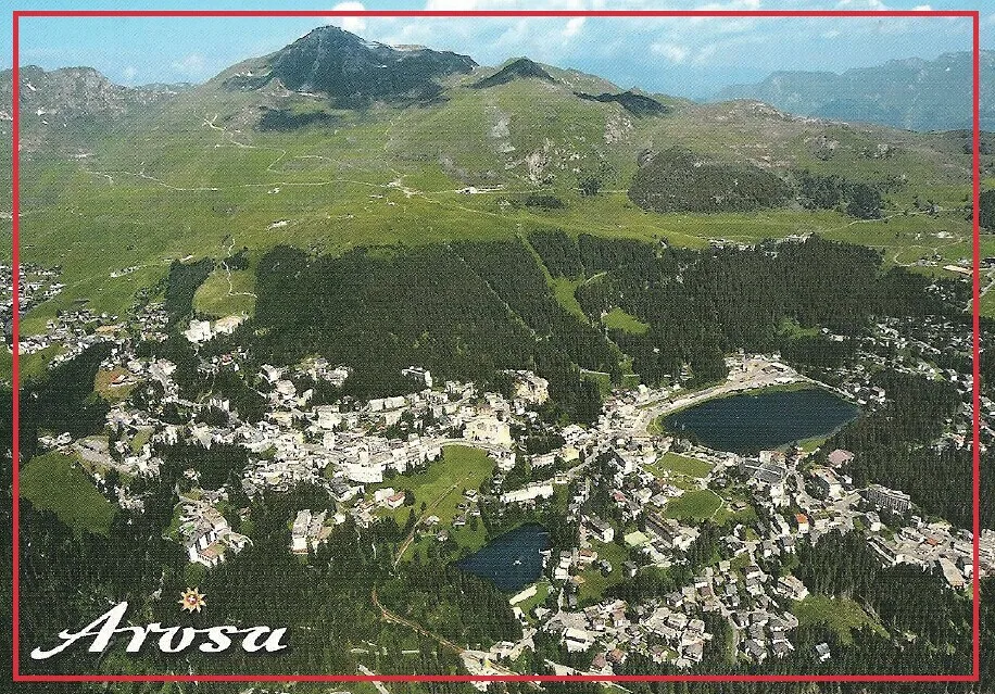 Tourist Magnets  78*54*3mm,SWITZERLAND Arosa Postcard Magnets 20364 Rigid Plate Tourist Memories