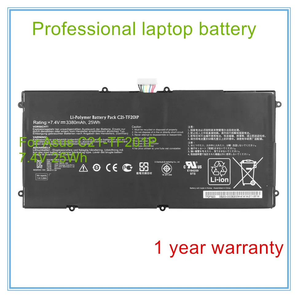 Free shipping +7.4V 25WH 3380MAH original battery C21-TF201P for TF201