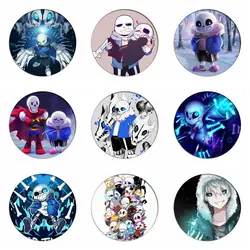 8pcs/lot Games Undertale Cosplay Badges Papyrus Brooch Clothing Icon Skull Brother Collection Breastpin for Backpacks Clothes