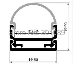 20m(20pcs) a lot, 1m per piece, wide aluminum profile for led double row strips light two row led strips  5050 3528 2835 5630