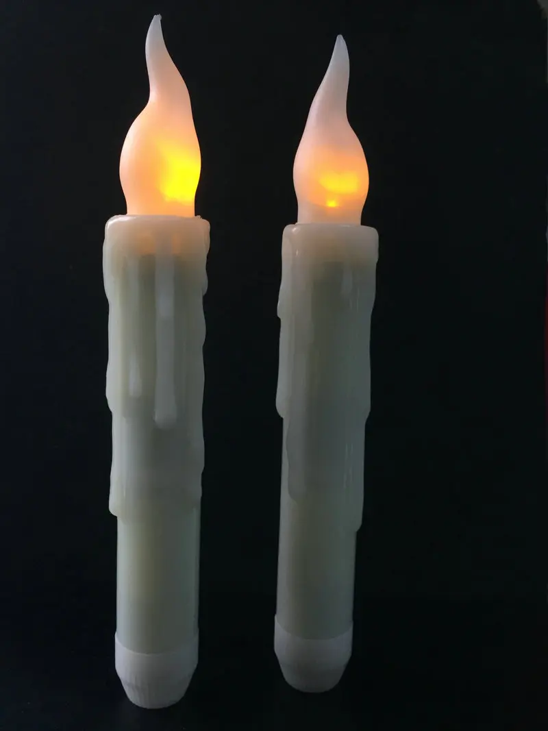 

36pcs Flameless Led Taper Candle Flickering Battery operate Dipped wax Candlestick Wedding Xmas Home table party w/Timer Functio