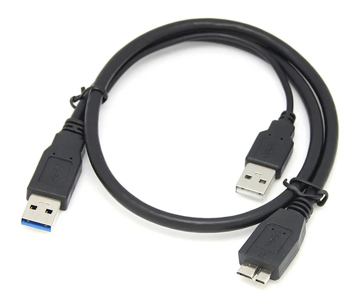 Cable USB 3,0 Y Micro tipo B macho A estándar tipo A macho + fuente de alimentación nuevo