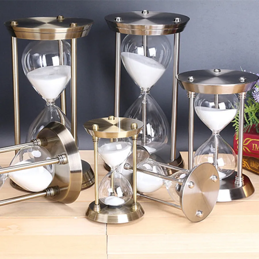 Valentines Promotional Metal Sandglass Timer 30 Minute Sand Hourglass Valentine's day Gift Crafts Home Decoration ampulheta