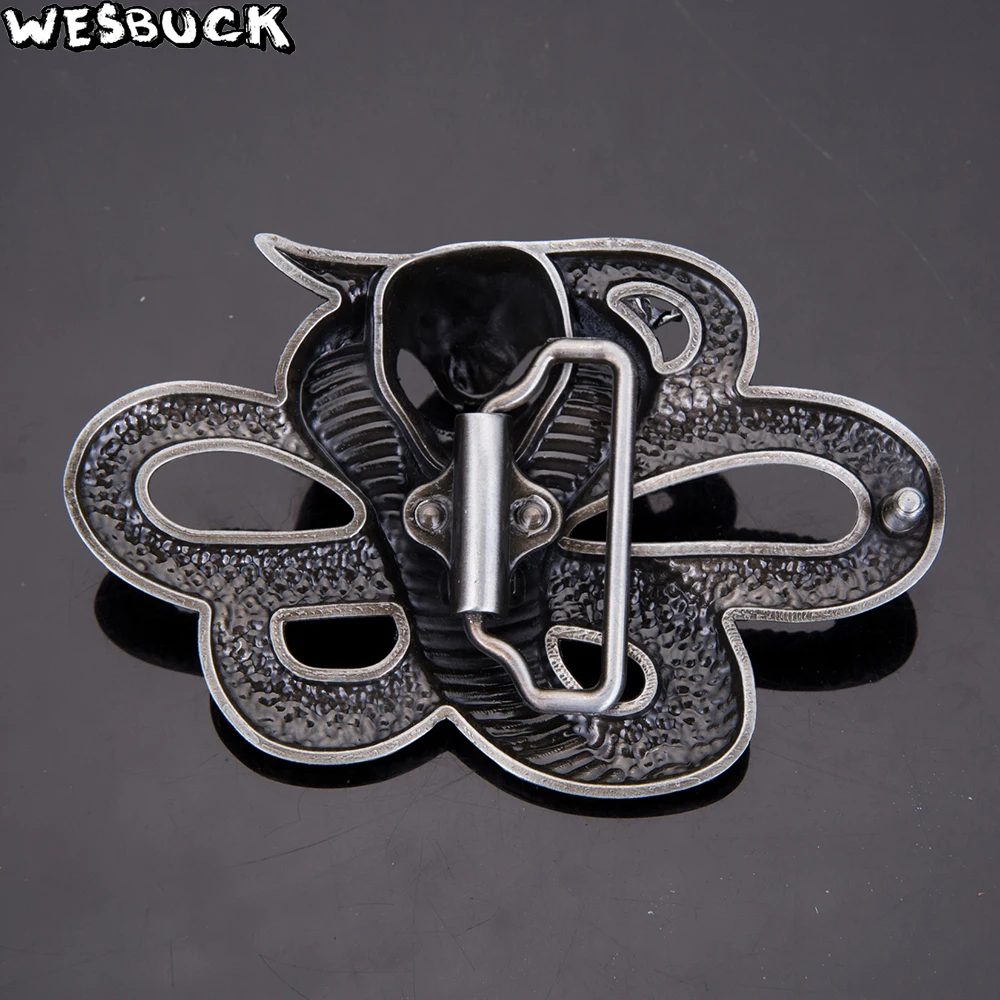 Big Snake WesBuck Brand Metal Belt Buckles for Man Unisex Western Buckles Cowgirls Edc Buckle Causal Cool Animal Cowboy Hebilla