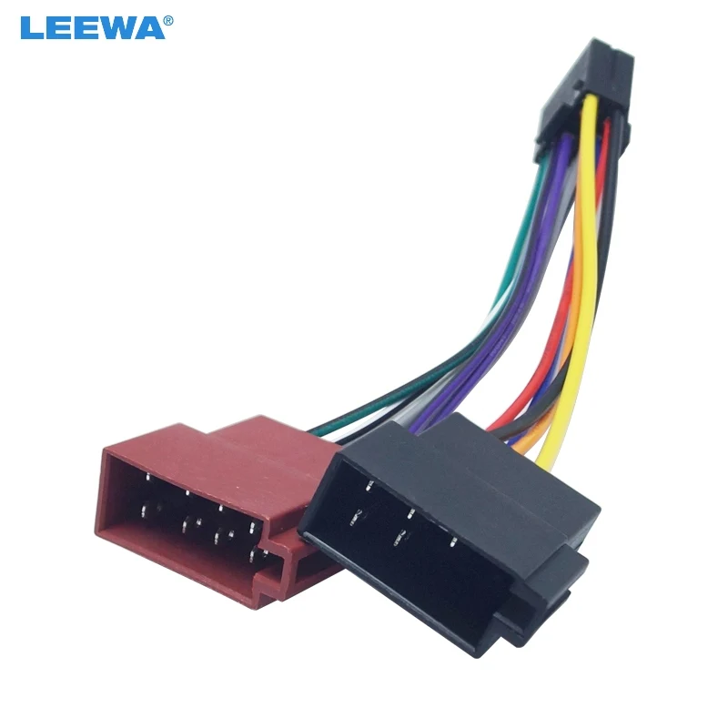 

LEEWA 10X Car Stereo Radio 16-Pin PI100 ISO Wiring Harness Adapter For Pioneer 2003-on Audio 2-Head Speaker Wire Connector Cable