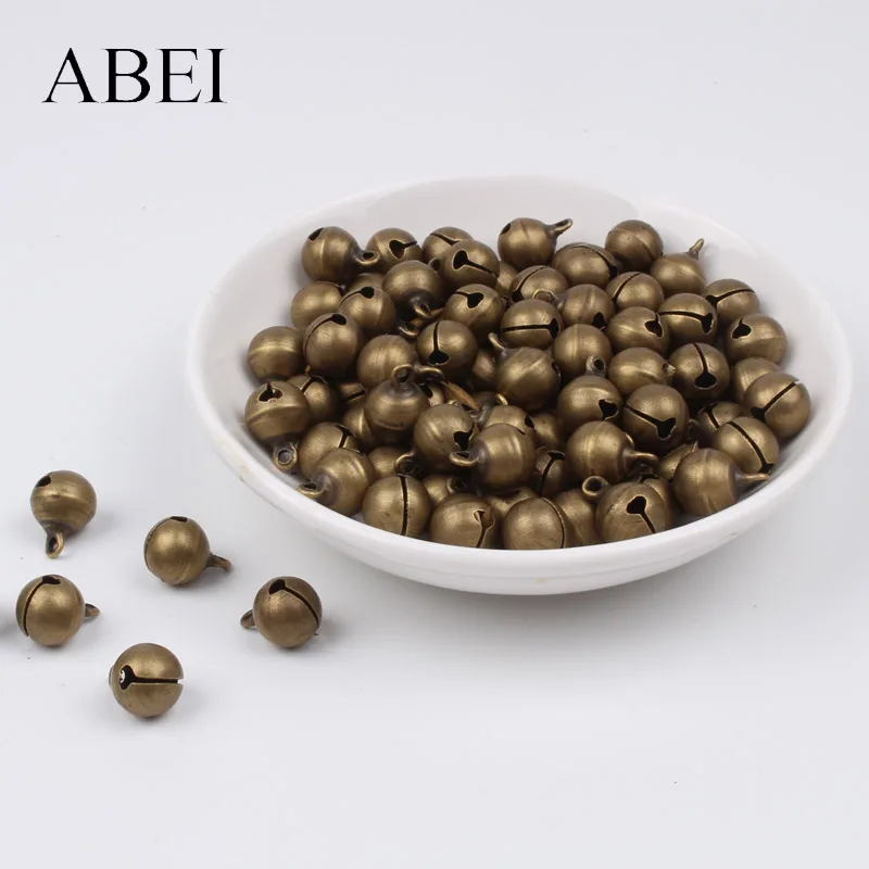 6mm 8mm 10mm 12mm 14mm 16mm 18mm 20mm 25mm Copper Round Bells Handmade Crafts Pendant Xmas Gingle Bell Loose Beads