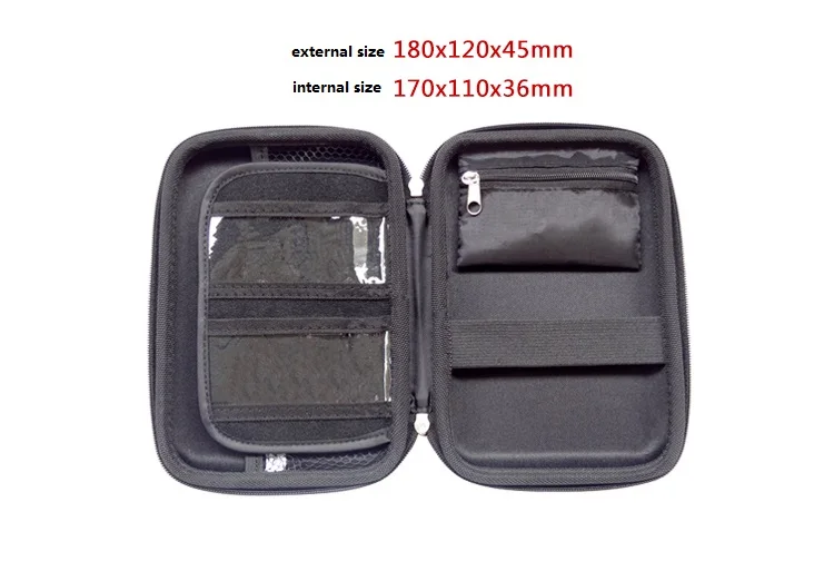 GUANHE زيبر كيس حقيبة حامي ل 2.5 "قرص صلب محرك جواز سفر الترا/سليم/المؤسسة غطاء واقٍ مزخرف لهاتف آيفون حقيبة ل ويسترن ديجيتال WD