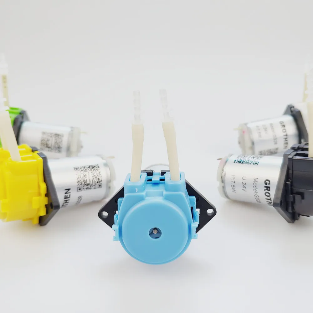 مضخة الجرعات التمعجية ، 24 فولت تيار مستمر ، رأس الجرعات الملون لحوض السمك ، مياه المختبر التحليلي مع أنبوب pharmorbpt 2*4 وموصلات