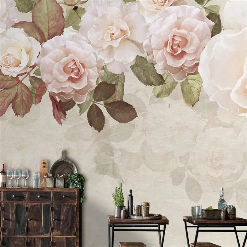 

wellyu papel-de-parede Custom wallpaper American garden roses wallpaper living room TV backdrop papier peint tapety