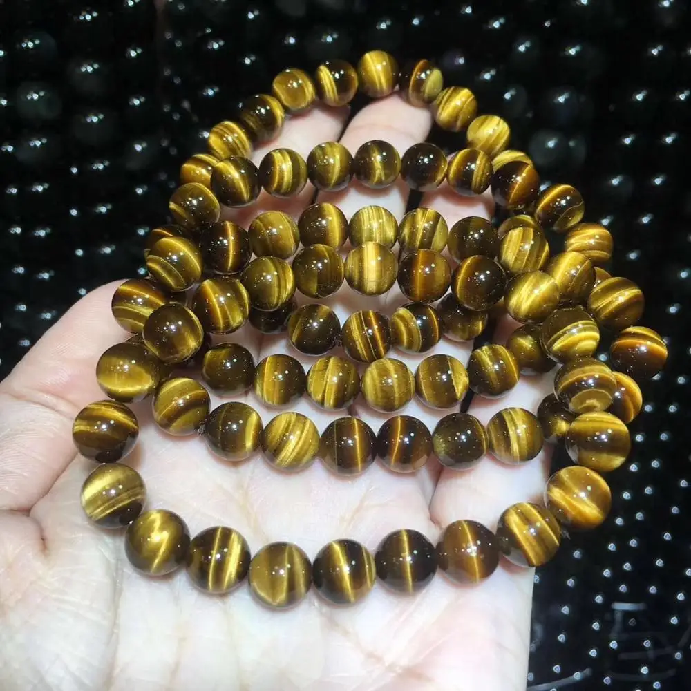 AAA grade yellow tiger eye beads bracelet natural gemstone jewelry bracelet for man for gift wholesale !