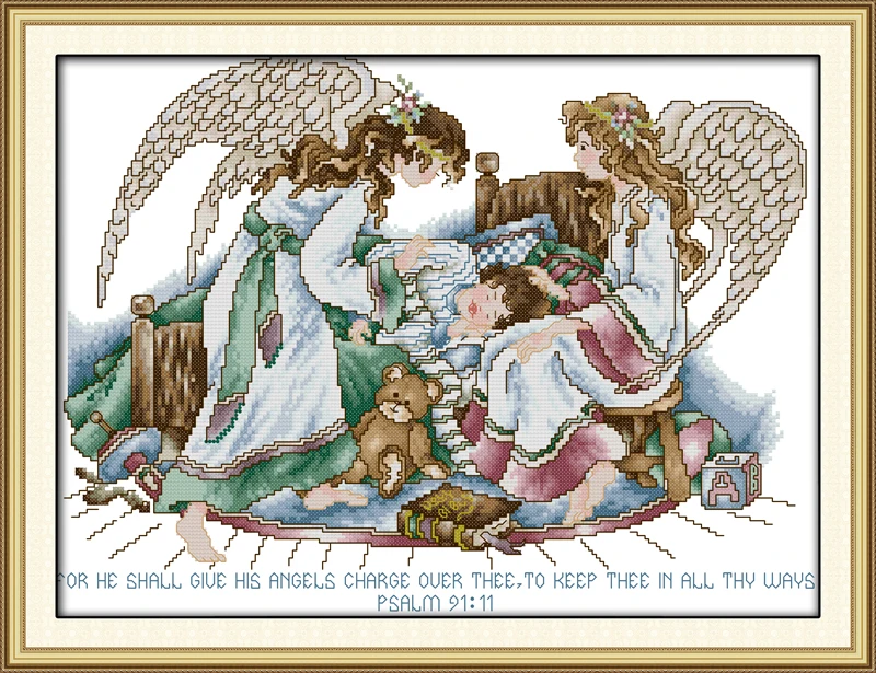 

Набор для вышивки крестом «Ангел мечты», люди, 18 карат, 14 карат, 11 карат, принт, холст, стежки, вышивка, сделай сам, рукоделие ручной работы