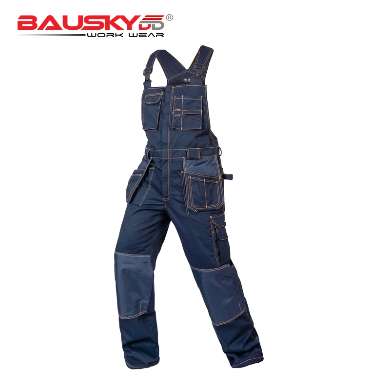 Imagem -03 - Bauskydd-macacão de Trabalho Masculino de Bolso de Carga Workwear Geral Multi Bolso Bib Sarja Macacão Mecânico