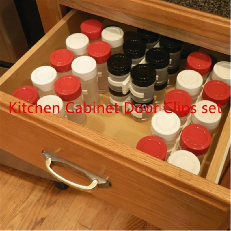 1 Set Storage Holdres Racks For Casters Spice Jars Bottles Fit Kitchen Fridge Door Back Wall Cabinet Space Saver Clear Up Tools