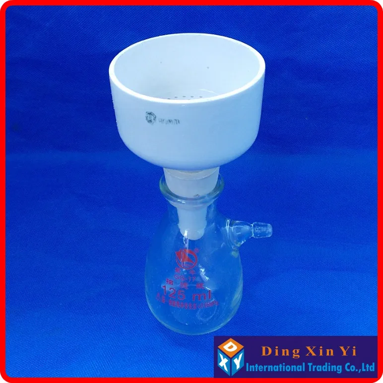 125ml suction flask+80mm buchner funnel,Filtration Buchner Funnel Kit,With Heavy Wall Glass Flask,Laboratory Chemistry