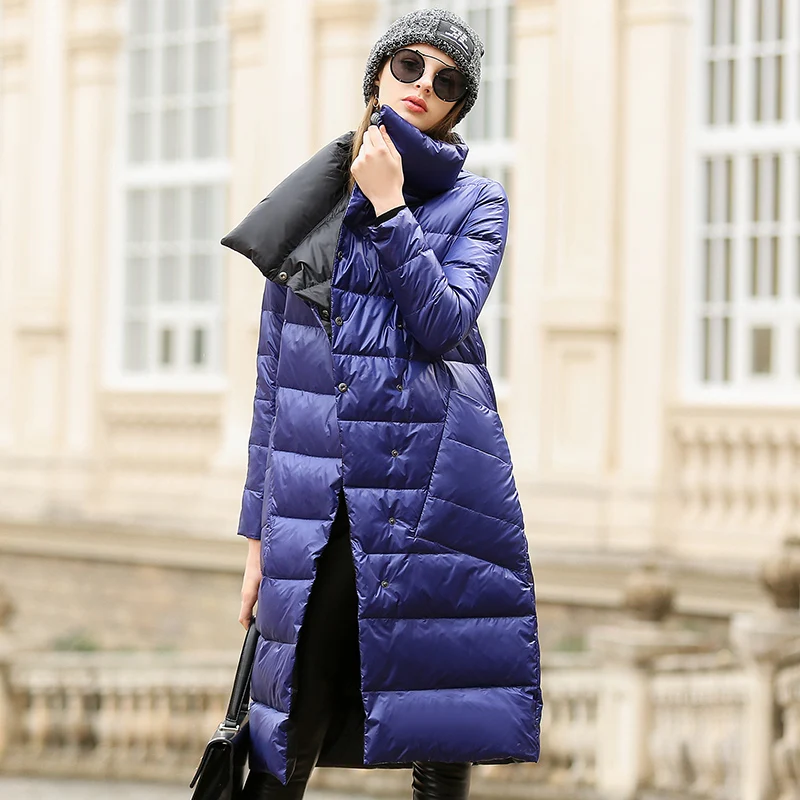 Duck Down Jacket Women Winter 2019 Outerwear Coats Female Long Casual Light ultra thin Warm Down puffer jacket Parka branded