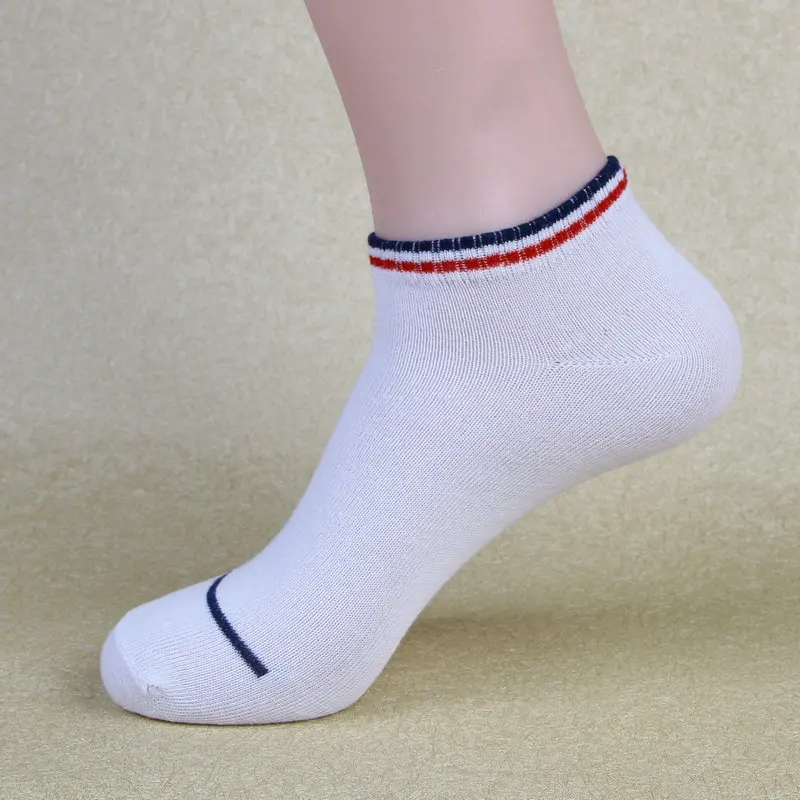 5 Pairs Men Socks Cotton Fashion Casual Stripe Mouth Style Ankle Sock Summer Comfortable Breathable Deodorant Male Sock Adult