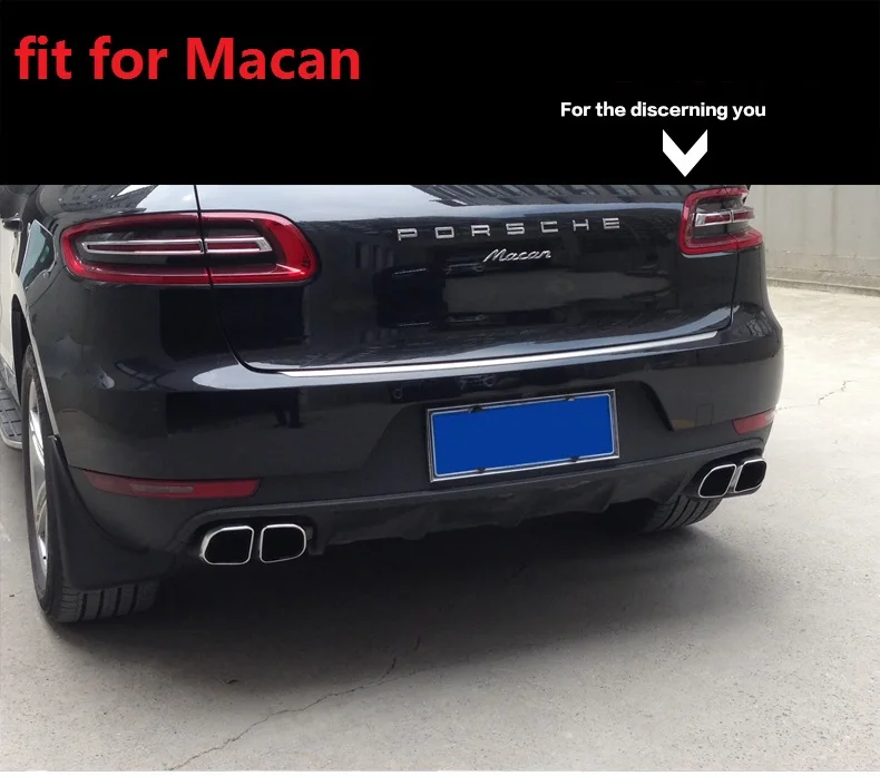 Car tail fit for Macan exhaust tips exhaust Car tail silver color square