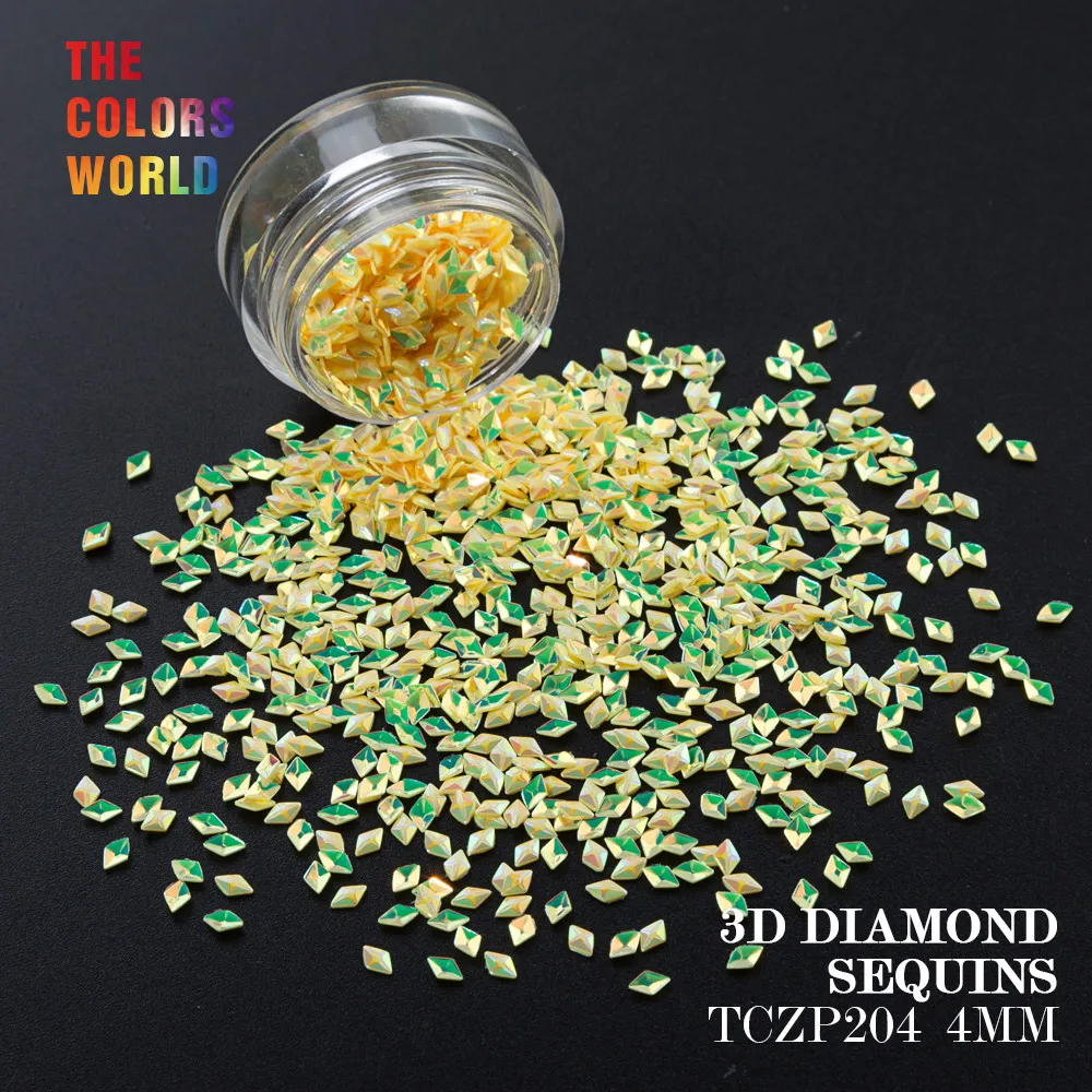 

TCT-129 3D Diamond Shape 4.0MM Rhombus Sequins For Nail Art Decoration Body Art FacePaint Nail Gel Manual DIY Crafts Decoration