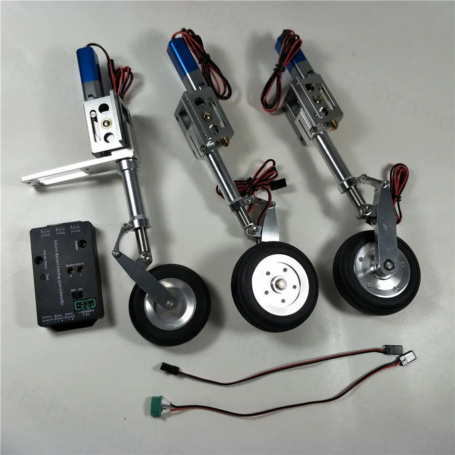 CYS-R2290 High Quality Electric Retract Landing Gear With Wheel Controller Plate Brake System For RC Airplane