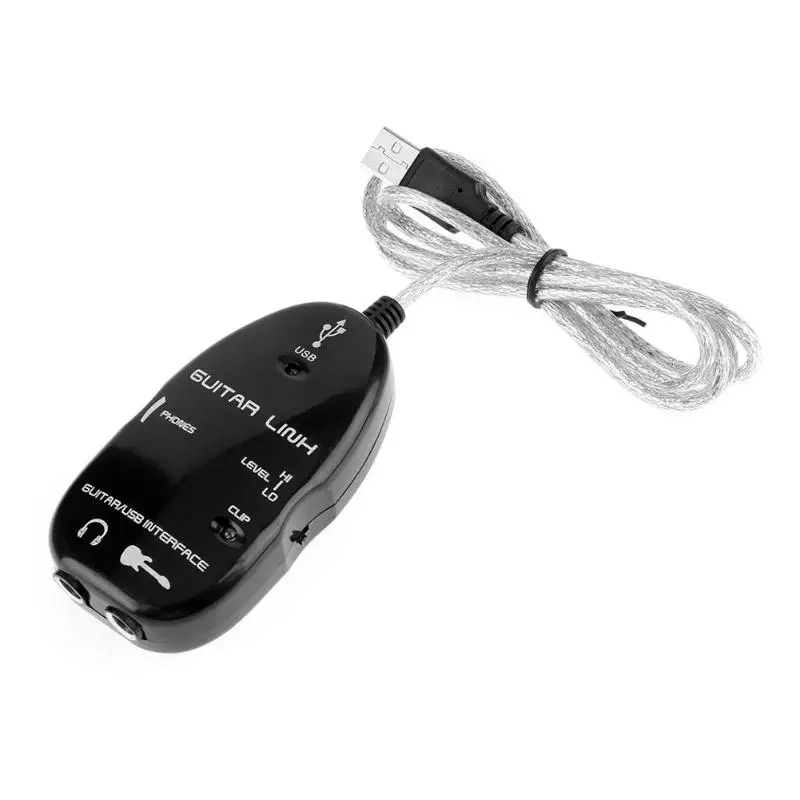 Interfaz de audio Guitar to USB Sound Player Sound Card Effector Interface Link Audio Cable External Sound Card