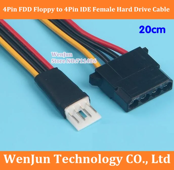 

Free Shipping 4Pin FDD Floppy Male to 4Pin IDE Hard Drive Power Adapter Cable 200pcs/lot