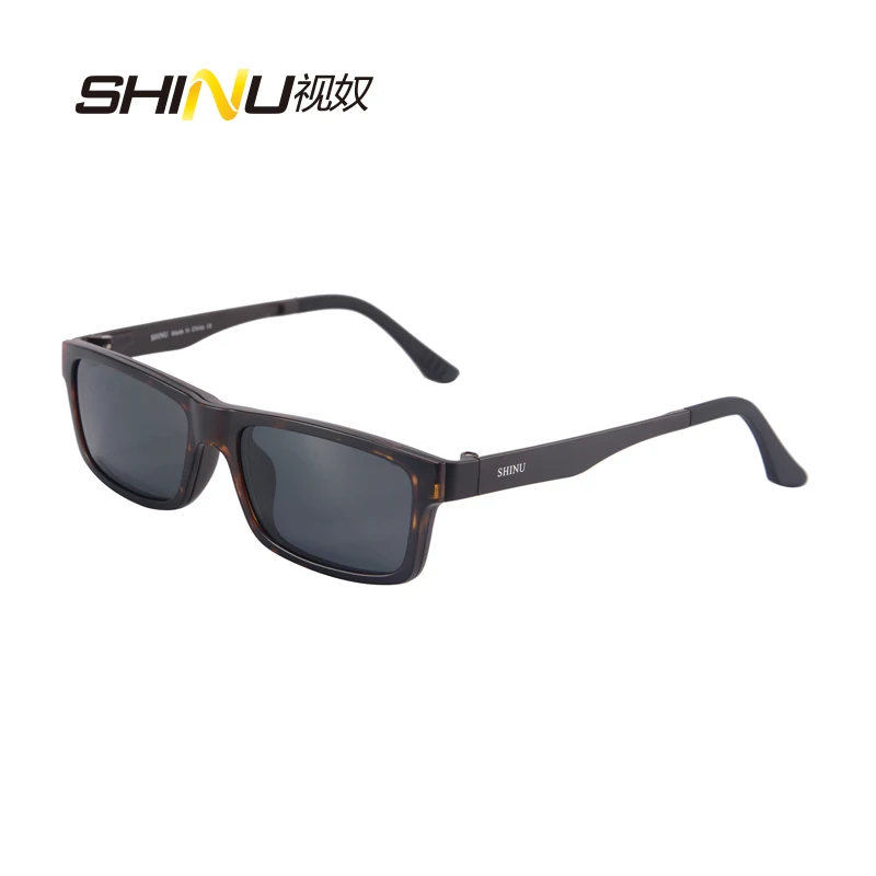 

SHINU clip on glasses men prescription glasses man clip on sunglasses man polar sunglass black lenses custom prescription