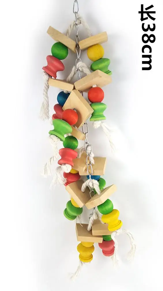Huisdier Producten Vogel Benodigdheden Papegaai Knagen Speelgoed Diy Claw Paw Halter Kleur Hout Touw Slijpen Swing Station Ladder String Speelgoed