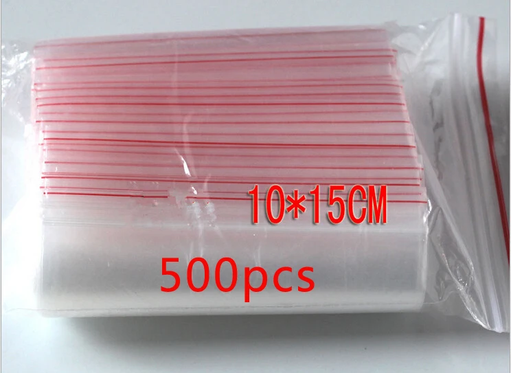 500PCS 10x15cm Transparent Travel Plastic Bag Gift Packaging Bag For Necklace/jewelry Small Ziplock Clear Self Seal Bags Pe Diy