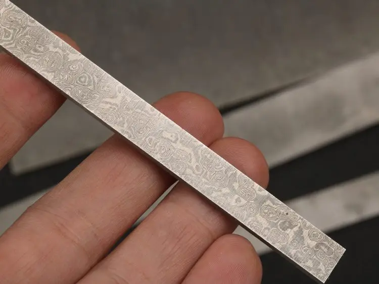 Damascus steel billets bar for rings tags jewellery making soft steel HRC25