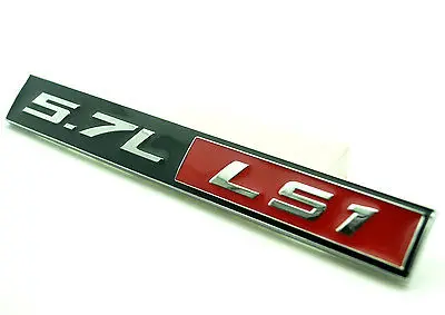 

1 Pcs 5.7L LS1 Car Side Plate Emblem for F150 Universal Red & Black Car Stickers Car styling Car Styling