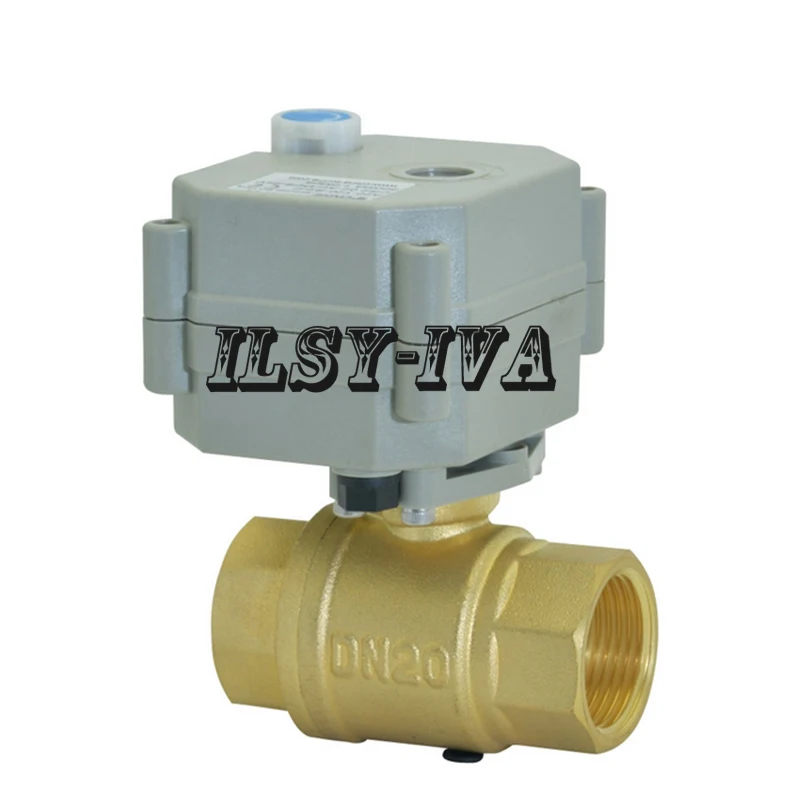 DC9 to 24V two way electric ball valve,DN20 3 wires control 2way brass Motorized Valve