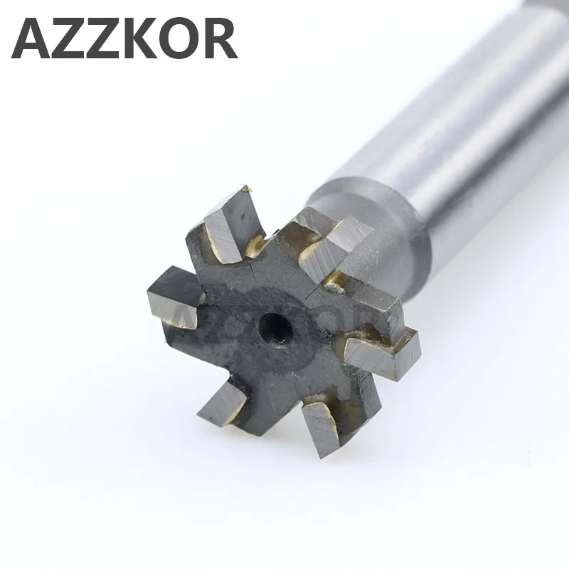 Welded YG8 Alloy T-Slot Milling Cutter Tungsten Steel Rough Inserted Straight Shank For Hardness Metal Keyway Endmills Tool