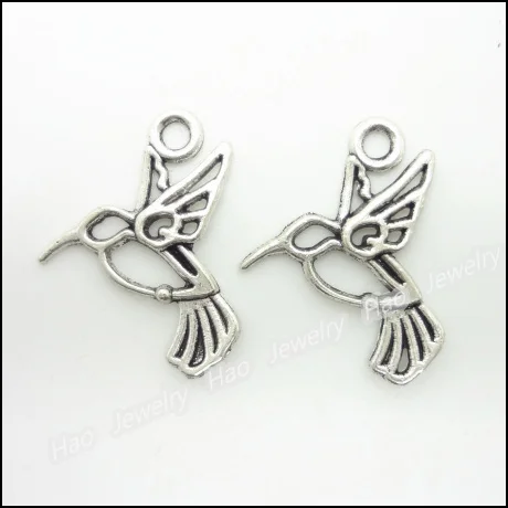 

160pcs Vintage Charms Bird Pendant Tibetan silver Zinc Alloy Fit Bracelet Necklace DIY Metal Jewelry Findings