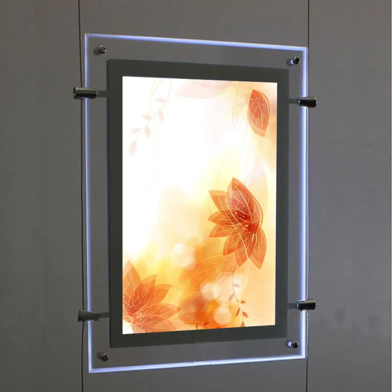 (1 Unit/ Column) A3 Double Sided LED Light Pocket,Illuminated Window Display Pockets for Estate Agent, Properties