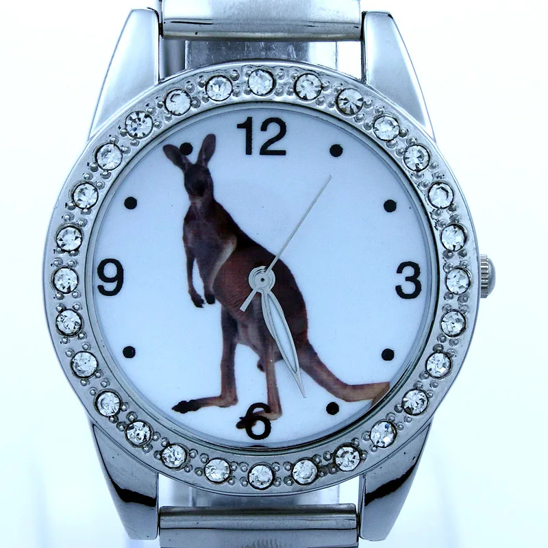 New Arrival Popular Men Lady Kangaroo Animal Casual Leather Band Quart Wristwatch Hot Animal Watch High Quality Watches