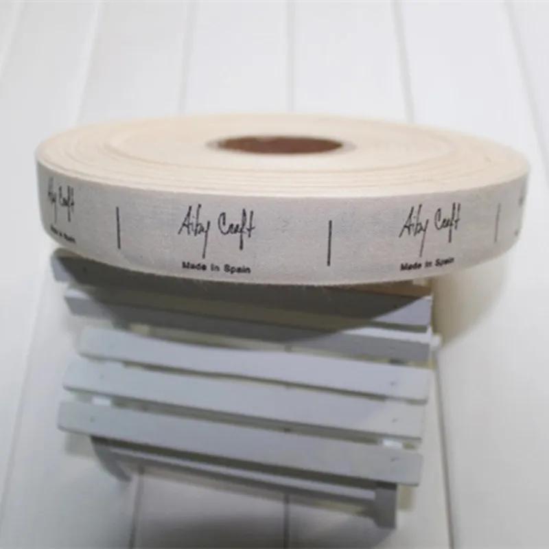 custom printed cotton clothing labels beige bottom color soft wash tags 1000pcs roll lot