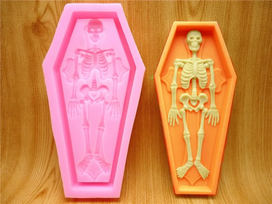 Terror Coffins Skull Cuff Cake Molds Chocolate Mold Baking Sugar Silicone Mold Cake Decoration Tools