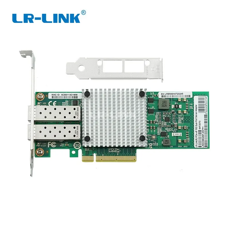 LR-LINK 9802BF-2SFP + 10Gb 네트워크 카드 PCIe X8 듀얼 포트 광섬유 서버 어댑터 인텔 82599 E10G41BTDA X520-DA2 비교