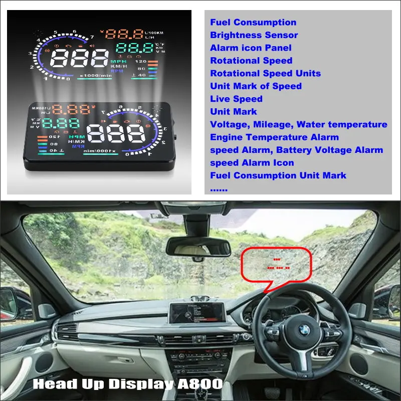 For BMW X6 M Power E71 F16 Auto Accessories Car Head Up Display HUD Plug And Play Safe Driving Screen Projector Windshield