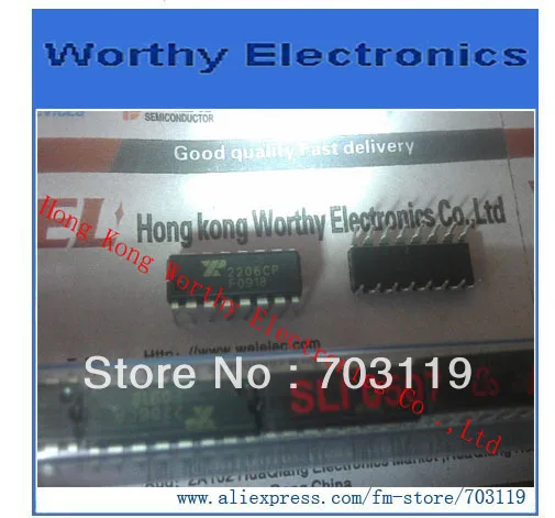 Free shipping   10pcs/lot     XR2206CP     2206CP        2206        DIP-16