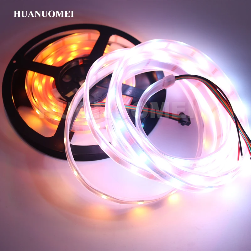 

5V 32LEDs/m APA102 Magic Digital Dream Color RGB LED Strip 5050 SMD TV Tape Light 5M/Roll WHITE PCB Waterproof IP67