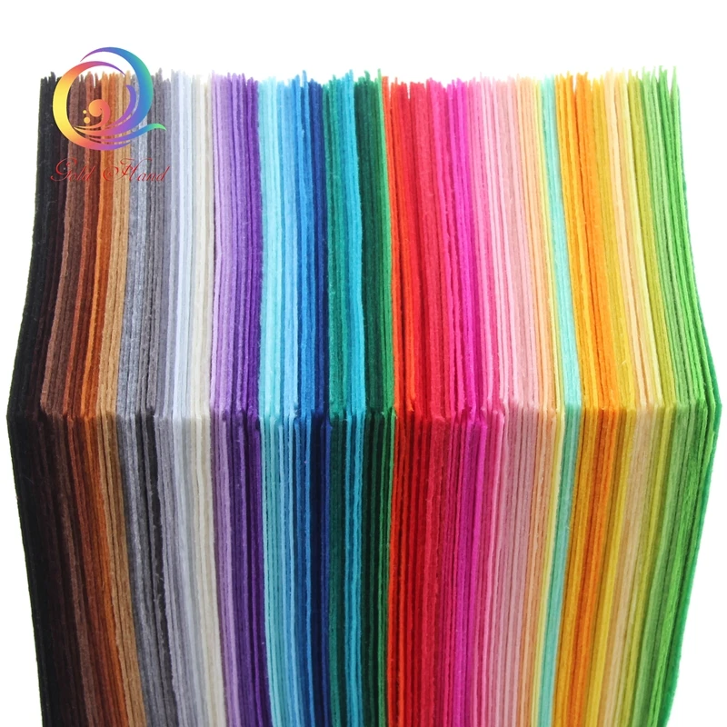 Haisen,Nonwoven Felt Fabric Bundle,1mm Thickness,Polyester Felt Cloth of Home Decoration, Sewing Dolls & Crafts 40pcs 10x15cm