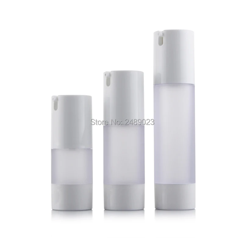 10Pcs 15ml 30ml 50ml Airless Bottle Frosted Transparent Vacuum Pump Lotion Refillable Tools Used for Cosmetic Container