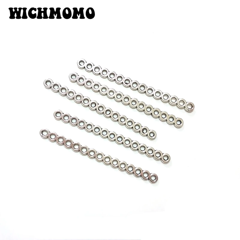 

2021 Fashion 56mm 10pieces/bag Zinc Alloy Porous Connector Charms Linker for DIY Necklace Earring Jewelry Accessories