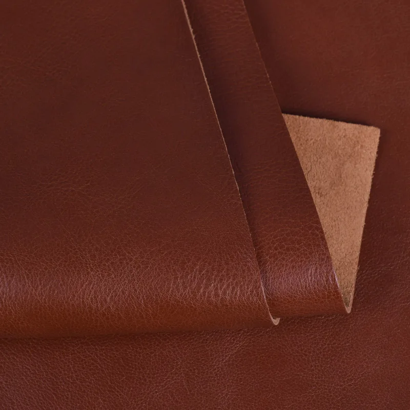 2pcs DIY leather craft making  full-grain wrestling cattle hide leather with brown thick 2.2mm 22x30cm