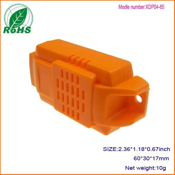 10pcs Plastic casing sensor enclosure orange color case 60*30*17mm 2.36*1.18*0.67inch