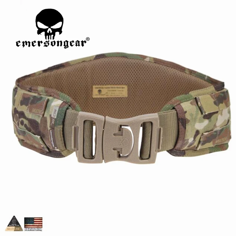 EMERSONGEAR Molle Belt Waist Padded Belt Emerson Airsoft Combat Hunting Tactical Waistband Hunting Belt Multicam EM9086