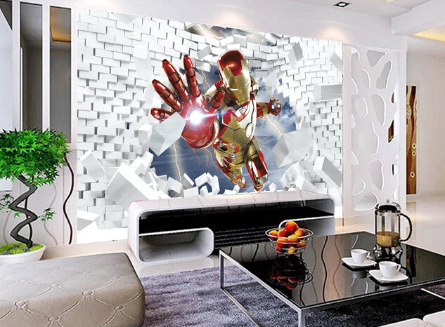 

Custom papel DE parede infantil, 3 d three-dimensional steel murals for children room living room TV setting wall wallpaper